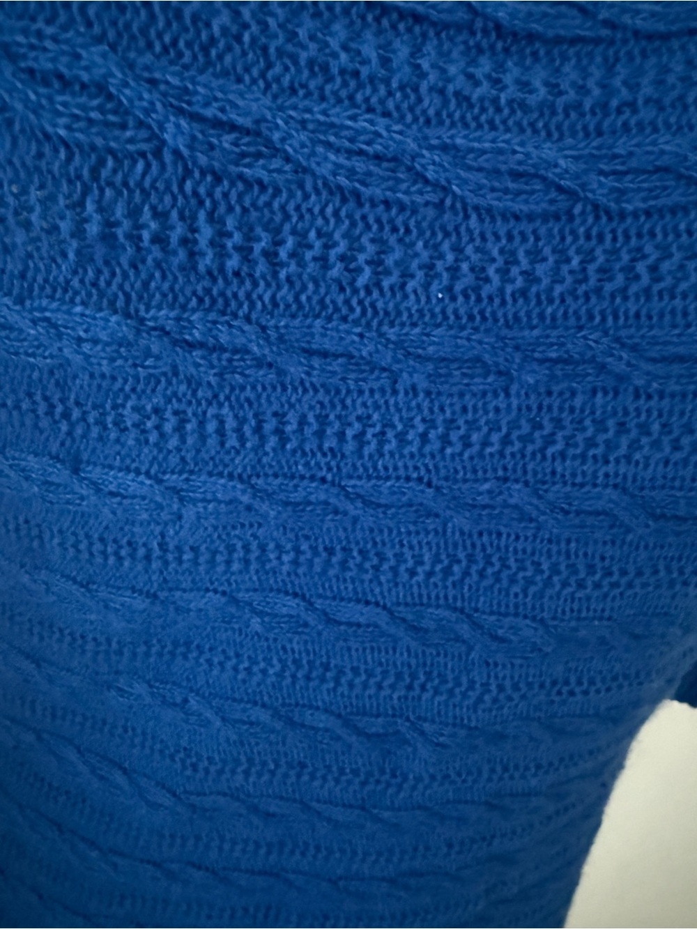 Mossimo Supply Co. Royal Blue Scoop Neck Cable Knit Sweater - Picture 3 of 9